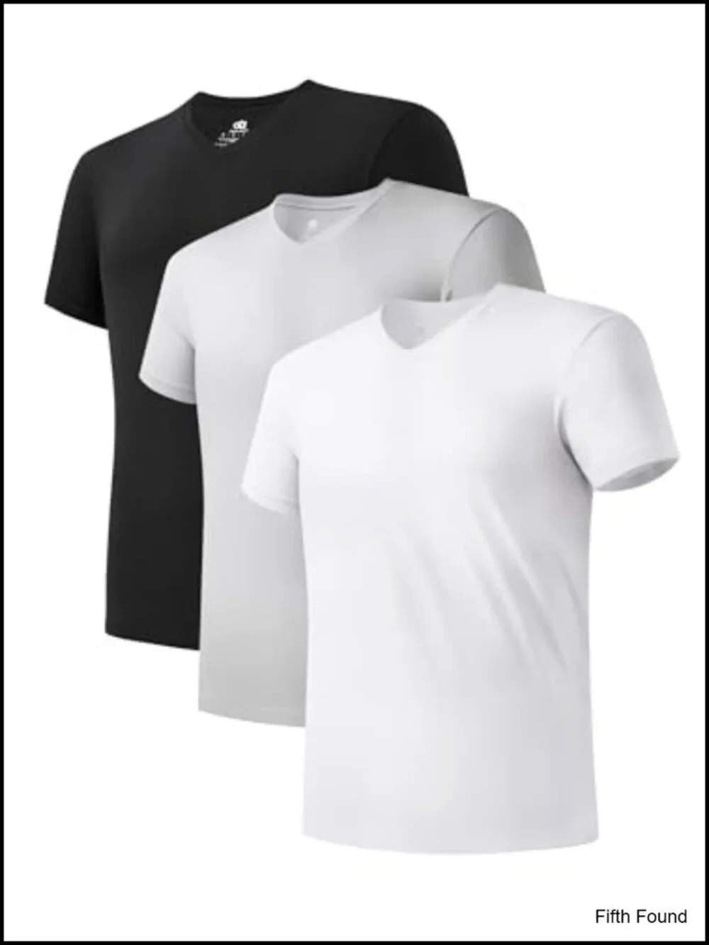 Bamboo Rayon V-Neck Undershirts 3 Pack Moisture-Wicking Stay-Tucked T-Shirts